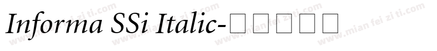 Informa SSi Italic字体转换